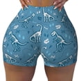 thumbnail image 2 of Lsque Dinosaur Skull Pattern High Waisted Biker Shorts for Women-Tummy Control Fitness Athletic Workout Running Yoga Gym Shorts,Moisture-Wicking-X-Large, 2 of 9