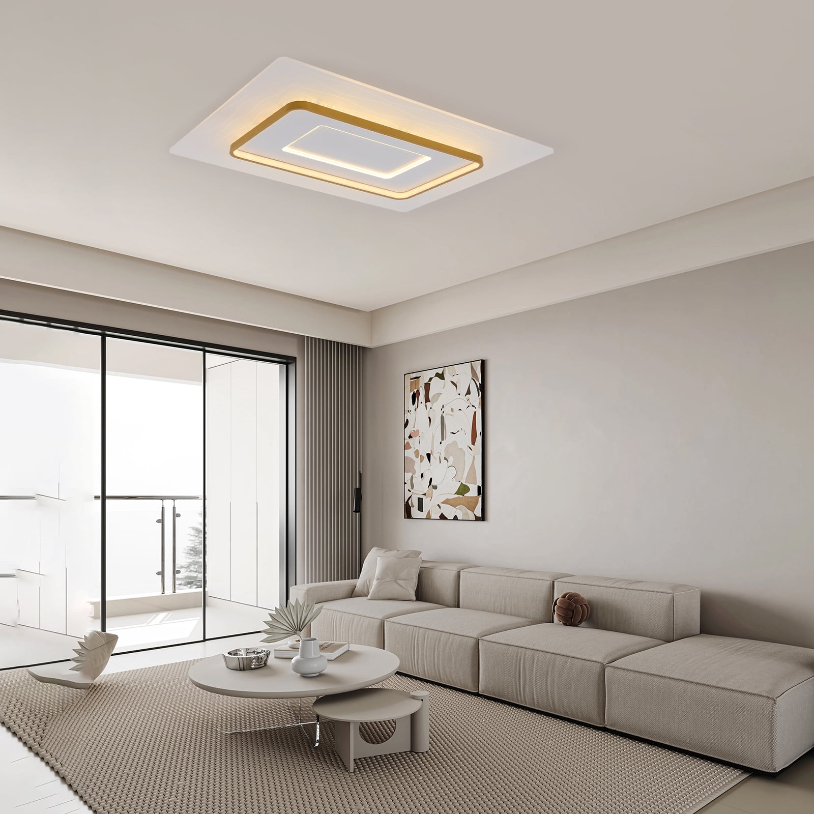 LED Ceiling Light, Dimmable Ceiling Lamp, Modern LED Ceiling Light Fixture, suitable for the dining room, living room, bedroom