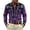 Purple, variant on Mens Shirts Western Cowboys Printed Long Sleeve Button Lapel Top Casual Carnival Theme Classic Comfortable Shirt for Men Brown L