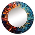 thumbnail image 2 of Designart "Mosaïque des Disques Vinyles Colorés I" Musique Miroir Rond Multicolore - Miroir Rond Décoration Murale - Miroir Imprimé Rond Mi-Siècle 36 Pouces x 36 Pouces Pouces, 2 of 5