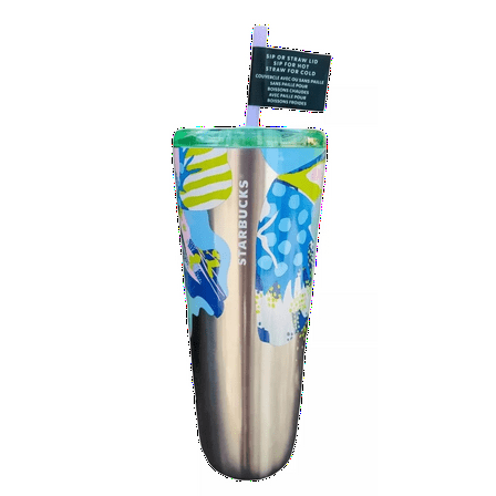 Starbucks Limited Edition 2024 Canna Lily Butterfly Silver Stainless Steel Tumbler