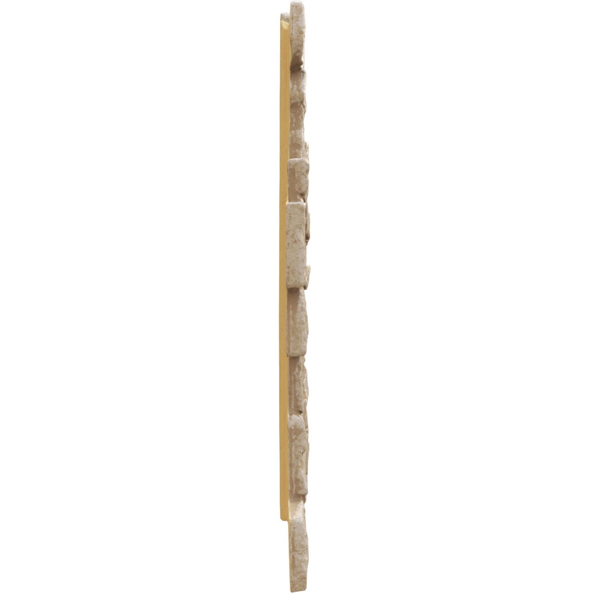Ekena Millwork 49"W x 25.50"H x 1.25"D Acadia Ledge Stacked Stone, StoneWall Faux Stone Siding Panel, Sandstone