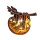 thumbnail image 1 of Decoración de artesanías de animales de madera, decoración brillante, decoración de mesa de animales iluminada, decoración navideña, 1 of 7
