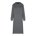 thumbnail image 4 of Brilliant Dresses for Women Plus Size Elegant Fall Winter Casual Loose Warm Hoodie Long Sleeve Large Pocket Sweater Long Dress Maxi Dresses New Arrivals Gray S, 4 of 6