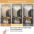 thumbnail image 3 of Depuley 23" Modern Crystal Chandelier Ceiling Light 4-Tier Luxury Chandeliers Gold Round Pendant Light Fixture Adjustable for Living Room Dining Bedroom Hallway, E12 Bulbs Included, 3 of 7