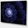 thumbnail image 2 of Fleurs Fractales Bleu Scintillant - Impression sur Toile Florale, 2 of 3