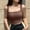 Coffee, variant on U Shaped Vest Female Widened Shoulder Strap Beauty Back Fitness Top Sling Yoga Clothes plus Size Shelf Bra Tops for Women Spaghetti Strap Top plus Size 3x Spaghetti Strap Top plus Size 4x Top