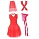 thumbnail image 2 of Disfraz de novia para mujer, vestido de novia rojo para fiestas temáticas, festivales M, 2 of 9
