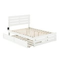 thumbnail image 2 of AFI Oxford Full Wood Platform Bed with Headboard, Footboard & Twin Trundle, White, 2 of 6
