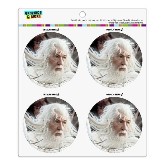 The Lord of the Rings Gandalf the White Character Refrigerator Fridge Locker Vinyl Circle Magnet Set