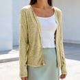 thumbnail image 5 of Craaazy Women's Lightweight Cardigan Loose Fit Open Front V Neck Long Sleeve Summer Casual Button Down Shirts Gifts, 5 of 5