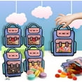 thumbnail image 2 of LZLINGMEI 30PCS Plastic Gift Bags with Handles, Cartoon Backpack Bags for Party, Wedding, Birthday,Bulk Goodie Bags for Candy, Party Favors, Snacks, 2 of 12