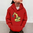 thumbnail image 2 of BOOMNY Toddler Boys Hoodies Cartoon Excavator Hoodies For Boys Long Sleeve Warm Fall Winter Pullover Hooded Sweatshirts, 2 of 5