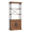 Retro color, variant on 5-Tier Bookshelf and Bookcase, with Doors 73.62" Tall Floor Standing 5 Shelf Display Storage Shelves,Wood and Metal Bookcase, for Home Office, Living Room