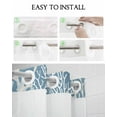 thumbnail image 5 of No Hook Shower Curtain with Snap in Liner, Summer Gradient Blue Ocean Coral Coastal Hotel Shower Curtains for Bathroom, Washable Shower Curtain Liner Set with Mesh Top Window, 48"x72", 5 of 6