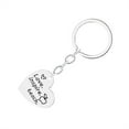thumbnail image 2 of relayinert Teacher Keychain Heart-shape Key Chain Stainless Steel Charms Pendants D1270-2 1Set, 2 of 6
