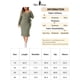 thumbnail image 5 of Vestido Plus Size Agnes Orinda para Mujeres Elegante Envoltura Cuello en V Manga Larga Con Abertura Midi Con Cinturón 2X Verde, 5 of 5