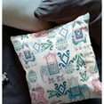 thumbnail image 2 of Amrita Sen Suede Zippered Pillow With Pink And White CAPL216FSDS-ZP-16x16, 2 of 9