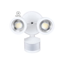 25W LED Security Lights, Dual-Head Motion Sensor Outdoor 30°-80° Beam Angle Adjustable LED Flood Lights, 5000K Daylight