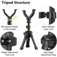 thumbnail image 2 of HAHDAXIA Shooting Rest Tripod Durable Adjustable Height Rifle Shooting Tripod 360 Degree Rotation V Yoke Stand, Portable Aluminum Construction for Target Shooting, Hunting and Outdoor Activit, 2 of 6