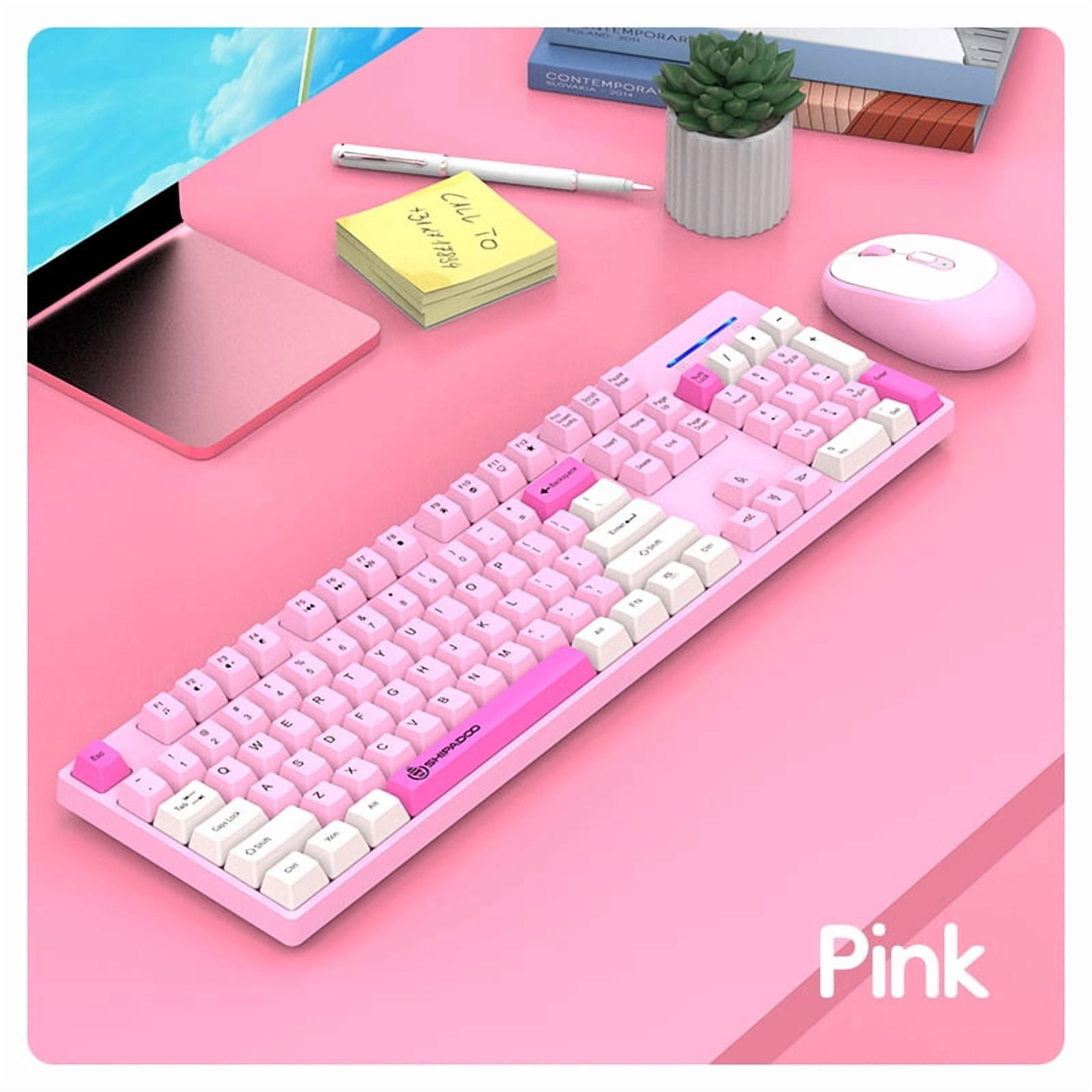 Shipadoo Wireless Keyboard and Mouse Combo Set Gaming Wireless Laptop Desktop Computer Office Accessories Free Wireless Mouse