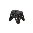 thumbnail image 2 of EGNMCR Heavy Duty Black Folding Plastic Step Stool With Geometric Structure Portable Non Slide Stool For Home Camping Outdoor Use Plas tic folding sto ol, 2 of 6