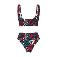 thumbnail image 5 of Daiia Geometric Elements Women's Bikini Set Two Piece Swimsuit High Waisted Bikini Adjustable Straps Bikini Perfect for Beach, Pool, and Summer Vacation-Medium, 5 of 9