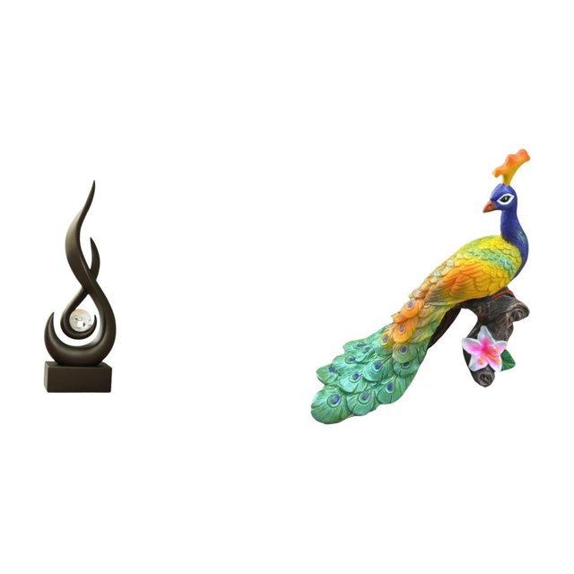 Escultura abstracta de fuego,Estatua de arte abstracto,adorno para decoración del hogar,Escultura de fuego moderna,coleccionable,regalo,Estatua de pavo real,Estatua de pavo real,adorno de