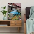 thumbnail image 5 of Qisvanset Vintage Blue Truck Wildflowers Canvas Wall Art 15.75x11.81 Inches, 5 of 8