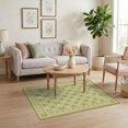 thumbnail image 3 of ODIKA 4'x6' Ultra-Soft Area Rug, Mid Century Trellis Decorative Retro Vintage Tone Chartreuse None Washable, Bare feet friendly, Silk-Touch for Bedroom Home office, 3 of 7