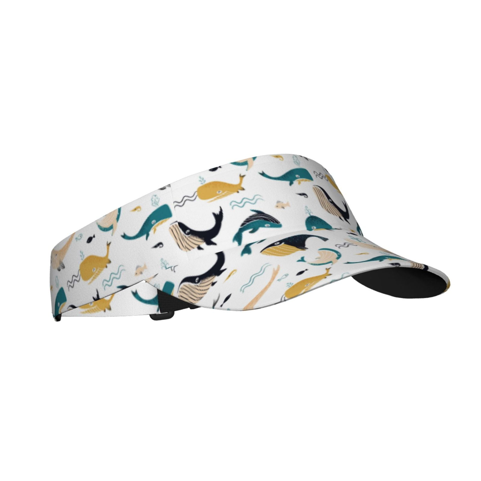 KLL Cute Whale Print Adult Sunscreen Visor Cap,1 Piece of Sport
