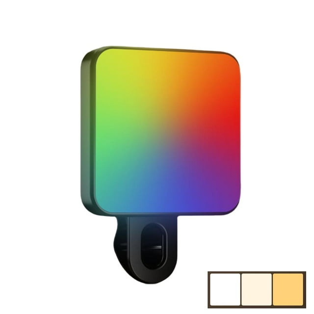 Clip-On LED Selfie Ring Light for Phone, RGB Rechargeable Fill Light for Makeup, Photo, Video Conferences & Vlogging, Portable Laptop Lighting for Photography & Live Streaming