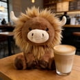 thumbnail image 6 of Gallickan Highland Cows Plush Toys Cute Farm Stuffed Animal Dolls Perfect Christmas Birthday Gifts For Adults Kids Boys And Girls, 6 of 8