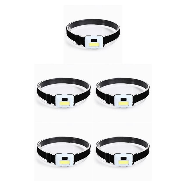 Yuarrent Linterna frontal LED Luz de cabeza Linterna con pilas Lámpara de mochilero Blanco Blanco 5piezas Yuarrent CBP227250