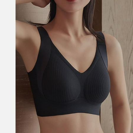 NSLGXD Lifting Bras for Older Women Super Gather Bra Adjustable Straps Bralettes Underwear Full Coverage Push Up Bra Wireless Padded Bras for Everyday Wear