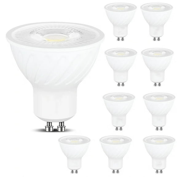 GU10 LED Bulbs Dimmable,6000K Daylight 550LM Track Light Bulb,7W (50W Equivalent),10 Pack