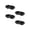 #2 Black【4x Condiment Dishes】, variant on Multi Grid Seasoning Dish Set, Stackable Dipping Bowls for Soy Sauce and Vinegar, Plastic Divided Appetizer Plates for Barbecue and Picnic, SouMaox