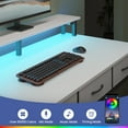 thumbnail image 4 of Greenstell Bureau d'Ordinateur 39 Pouces avec Prises Intégrées et DEL, Bureau de Bureau à 3 Tiroirs avec Support pour Moniteur, Blanc, 4 of 7