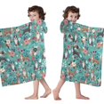 thumbnail image 4 of Pitbull Dog and Flower Floral Hooded Bath Towel，60"x35" for Ages 3 To 12 Kids, Quick Dry Lightweight Soft Microfiber Hood Beach Towel Cover Up for Kids, 4 of 7