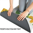 thumbnail image 3 of White Sunflower Green Leaf Pattern Hot Yoga Mat Towel Non Slip for Hot Yoga - Quick-Drying Yoga Mat Cover with 4 Corner Pockets with Travel Bag - Hot Yoga Towel Non Slip 70"x26", 3 of 6