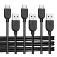 thumbnail image 1 of Cable Matters 3-Pack Extreme Flexible Long USB A to USB C Cable 10ft in Black Support Apple CarPlay Android Auto USB to USB C Charging Cable for iPhone 15/15 Pro/15 Plus/15 Pro Max Galaxy S23, 1 of 1