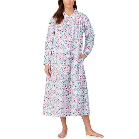 Lanz of Salzburg Womens Holiday Peterpan Woven Nightgown Style-CL5616839-WH