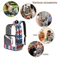 thumbnail image 4 of FKELYI July 4th USA Flag Rose Star Print 17 Inch Clear Backpack for Kids Schoolbag Lightweight Bookbag Large Capacity Transprent Backpacks for Teens Student Casual Daypack, 4 of 7