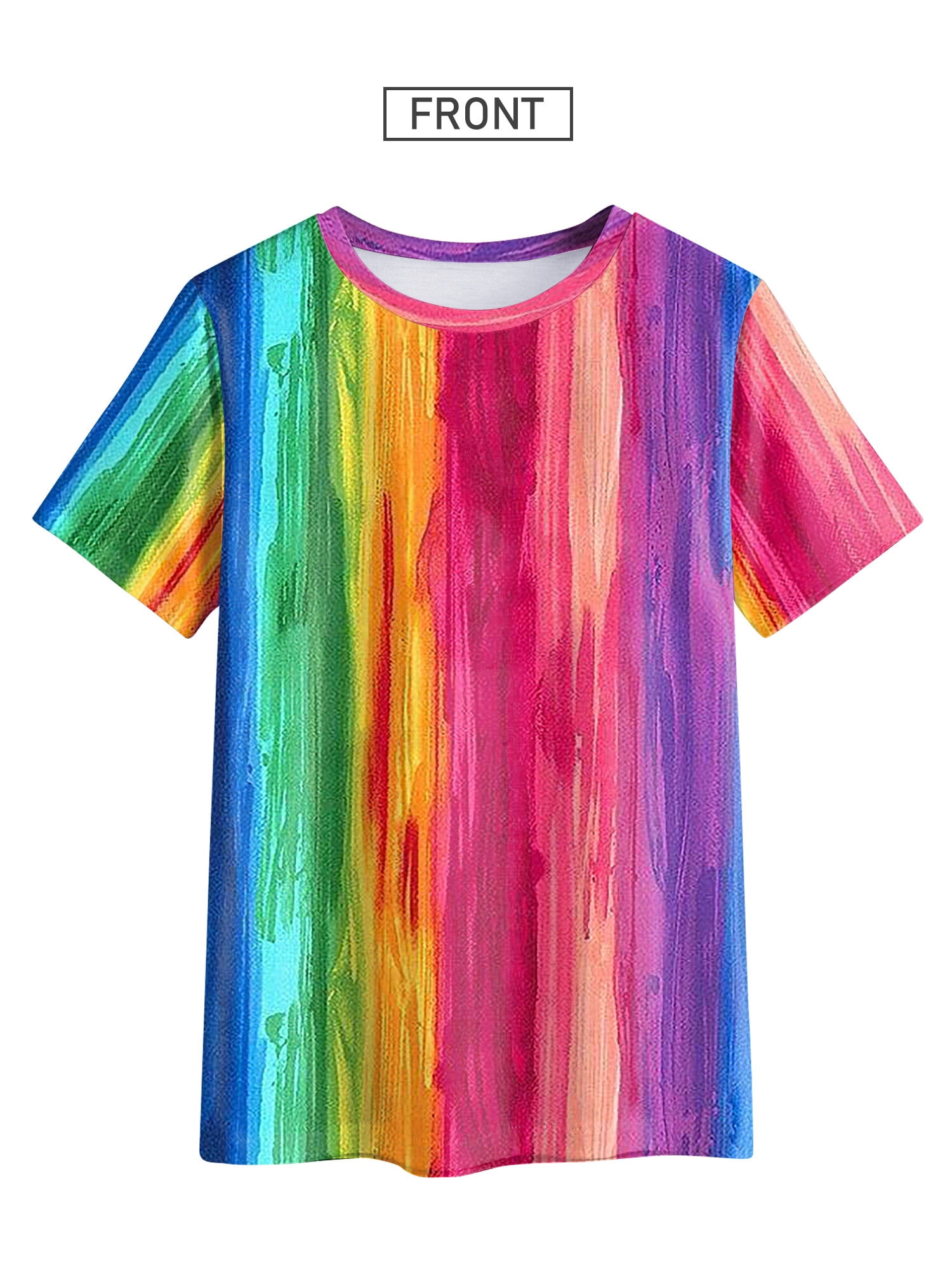 tytys..♥ ZXSXSY Women's Graphic Tee Tie Dye Crewneck Short Sleeve T Shirt