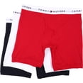 thumbnail image 1 of Calzoncillos tipo bóxer Tommy Hilfiger de algodón para hombre, color caoba, paquete de 3, 1 of 3