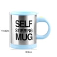 thumbnail image 5 of Joernso 400ml Coffee Cup with Button Multifunctional Stainless Steel Automatic Stirring Coffee Mug for Cafe, 5 of 8