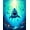 Blue, Pattern 1, variant on Flatwoven High Traffic Area Rug, Underwater Adventure with Bold Jaws and Ocean Waves, Non Slip, Stain Resistant, Washable Area Rugs for Living Room, Bedroom(Blue, 4X6)