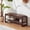 Brown-39.4", variant on Ebenchico 31.5 inch Solid Wood Shoe Rack Bench for Entryway, 2-Tier Wooden Shoe Bench with Storage, PU Seat Cushion(Brown)