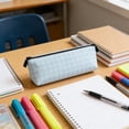 thumbnail image 4 of Estuche de lona para lápices | Bolsa para lápices escolar para estudiantes | Organizador de papelería de gran capacidad con múltiples compartimentos, 4 of 6