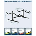 thumbnail image 5 of Kayak Storage Rack for 2-6 Kayaks Freestanding Kayak Rack for Outdoor Storage with Movable Wheels, Heavy-Duty Steel Kayak Hanger Holder with Hanging Straps, 5 of 7